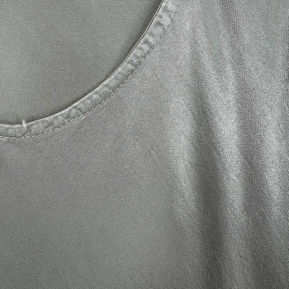 PHARAOH Tabitha Dress Womens 2 Medium Sage Green Vintage Satin Scoop Neck Slip - Picture 15 of 16